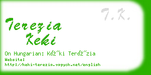 terezia keki business card